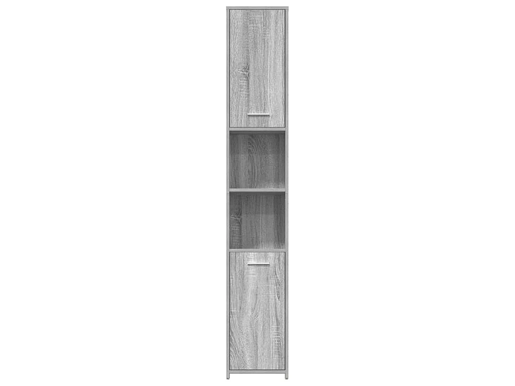 Armário WC 30x30x183,5 cm derivados de madeira cinzento sonoma
