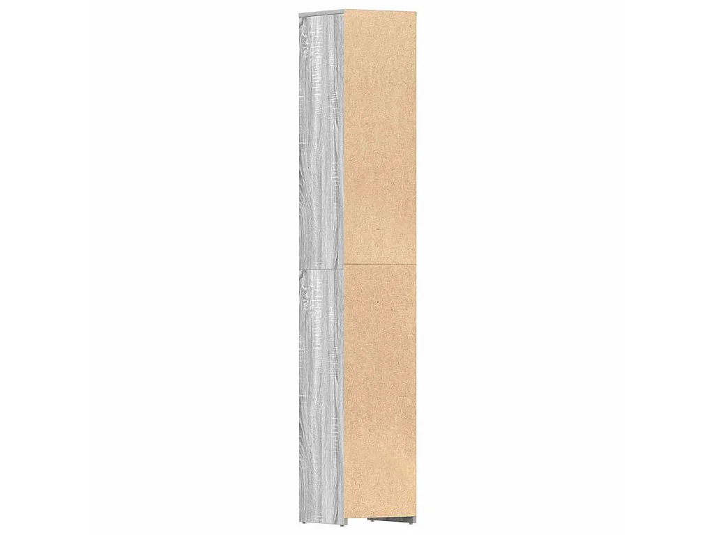 Armário WC 30x30x183,5 cm derivados de madeira cinzento sonoma