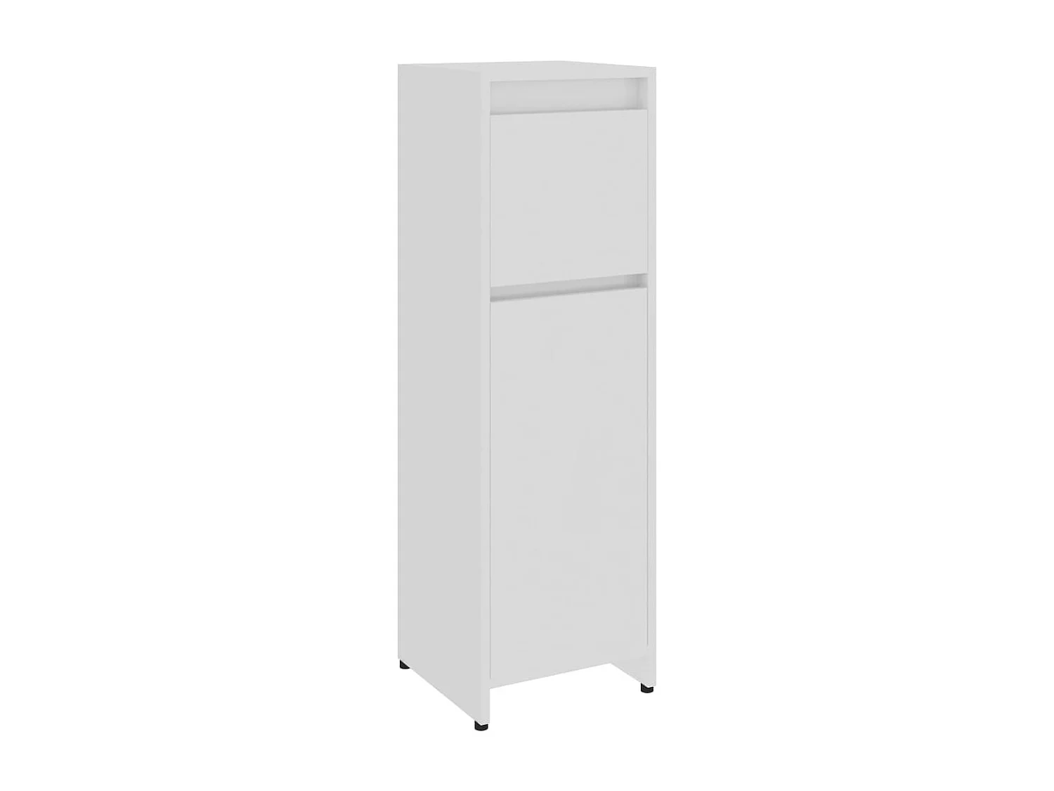 Armoire de salle de bain Blanc brillant Bois d’ingénierie
