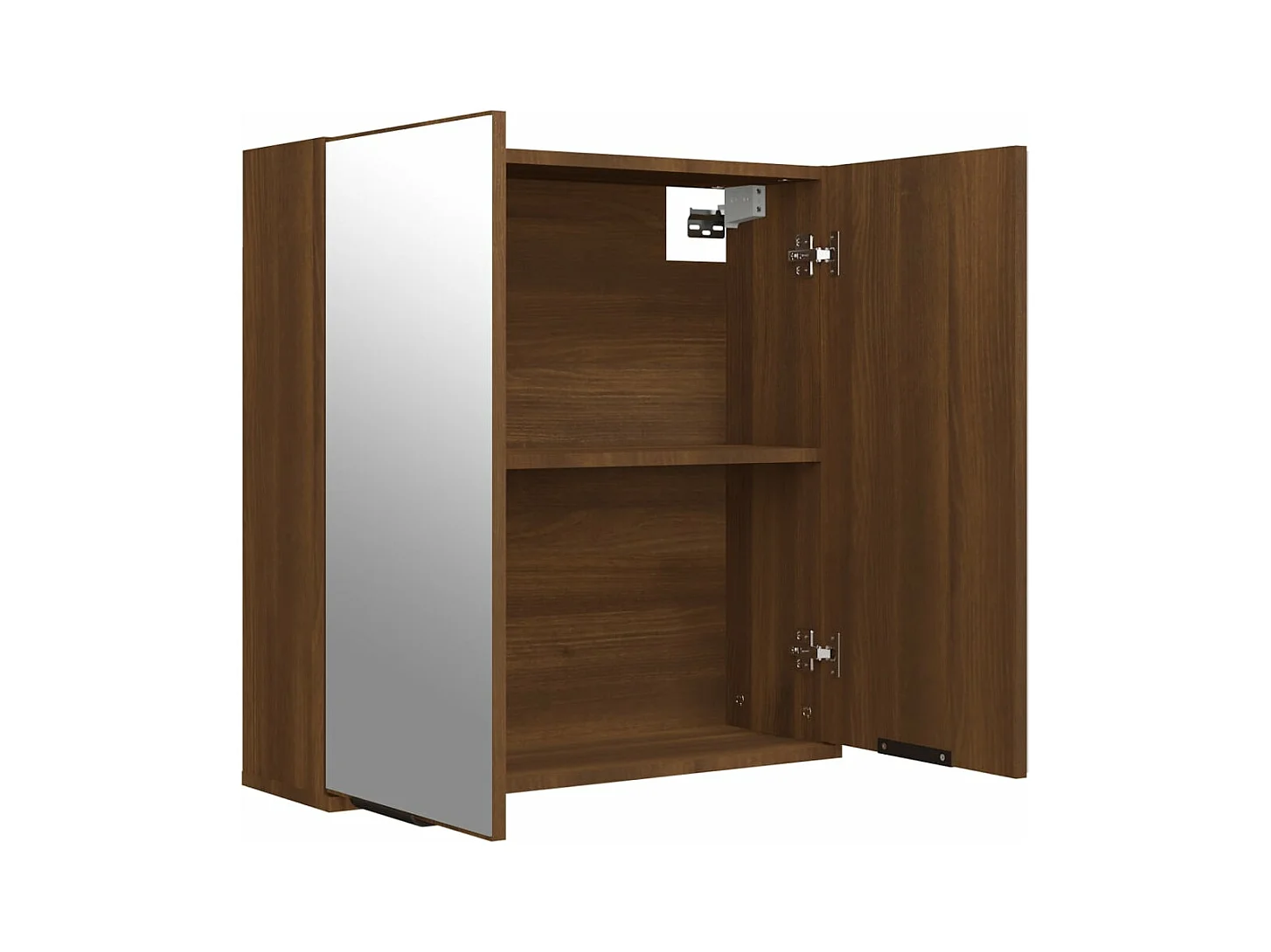 Armoire à miroir de salle de bain Chêne marron 64x20x67 cm
