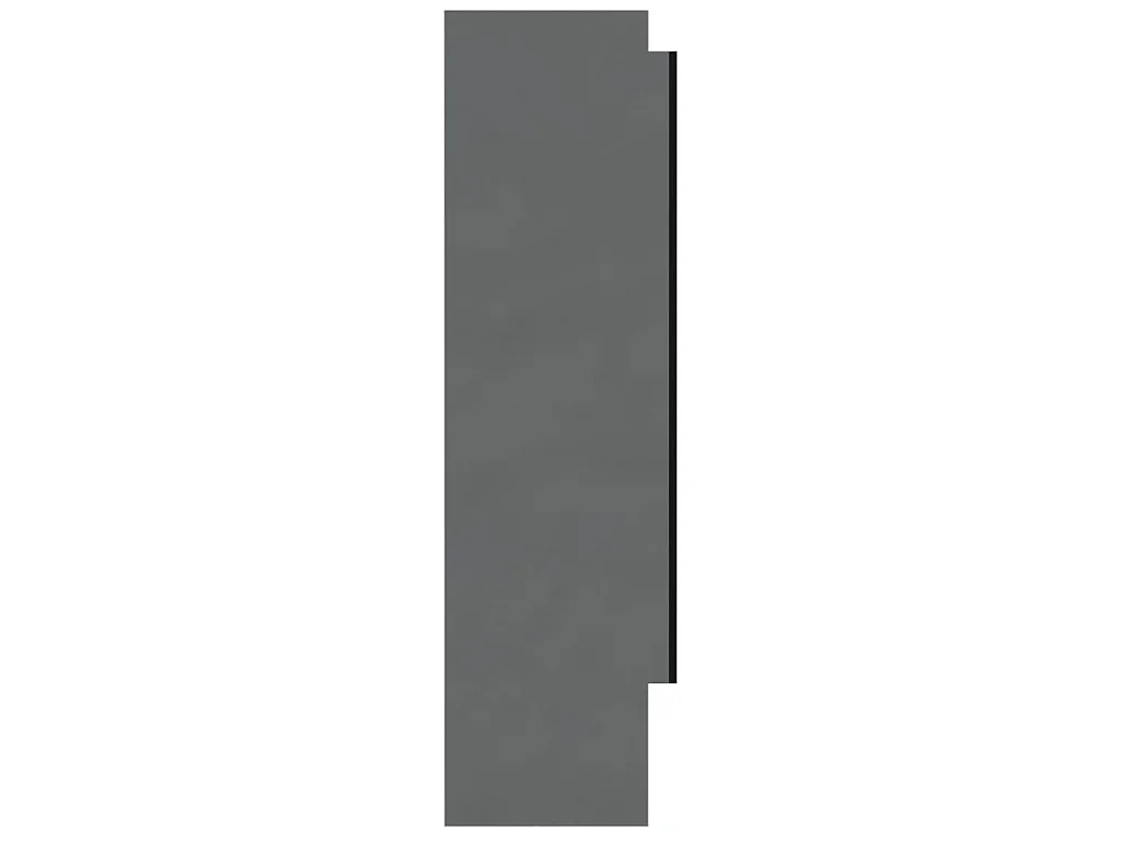 Armário espelhado p/ casa banho 80x15x60cm MDF cinza brilhante