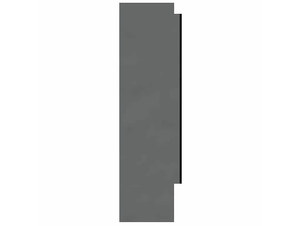 Armário espelhado p/ casa banho 80x15x60cm MDF cinza brilhante