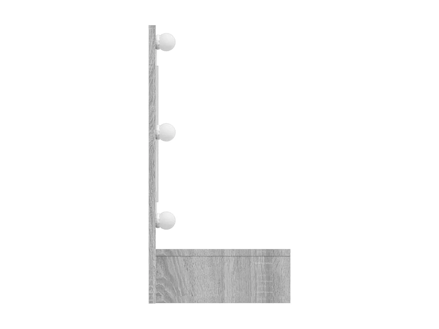 Spiegelschrank mit LED Grau Sonoma 90x31,5x62 cm