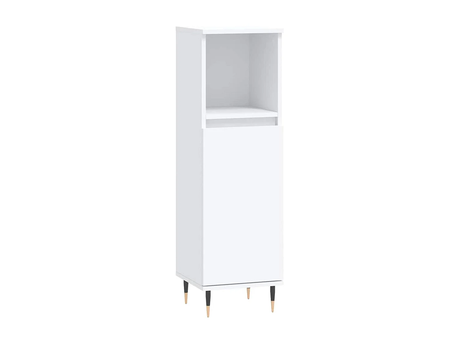 Armoire de salle de bain blanc 30x30x100 cm bois d'ingénierie