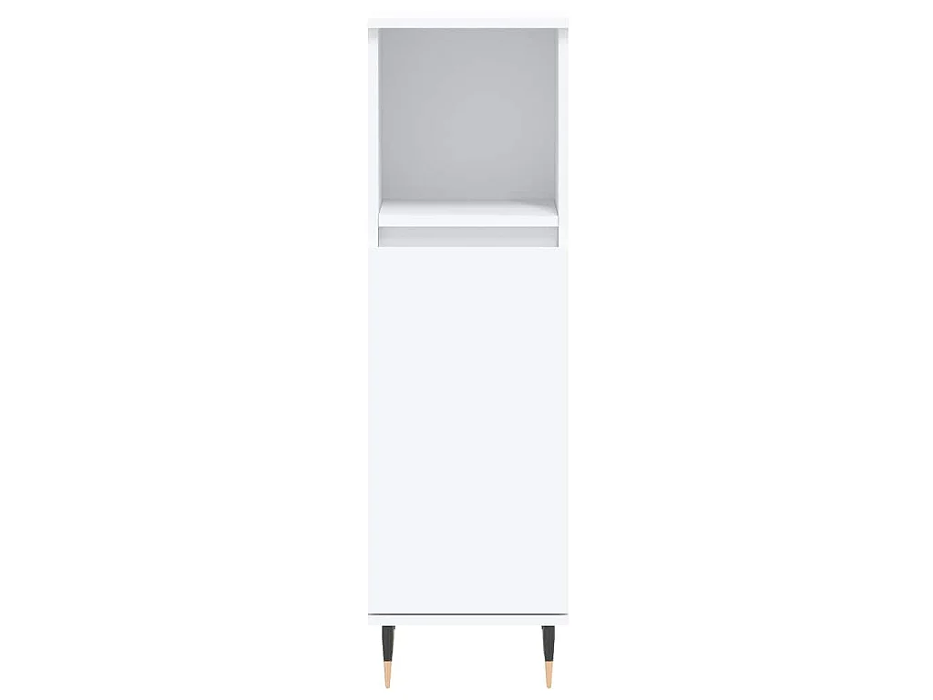 Armoire de salle de bain blanc 30x30x100 cm bois d'ingénierie