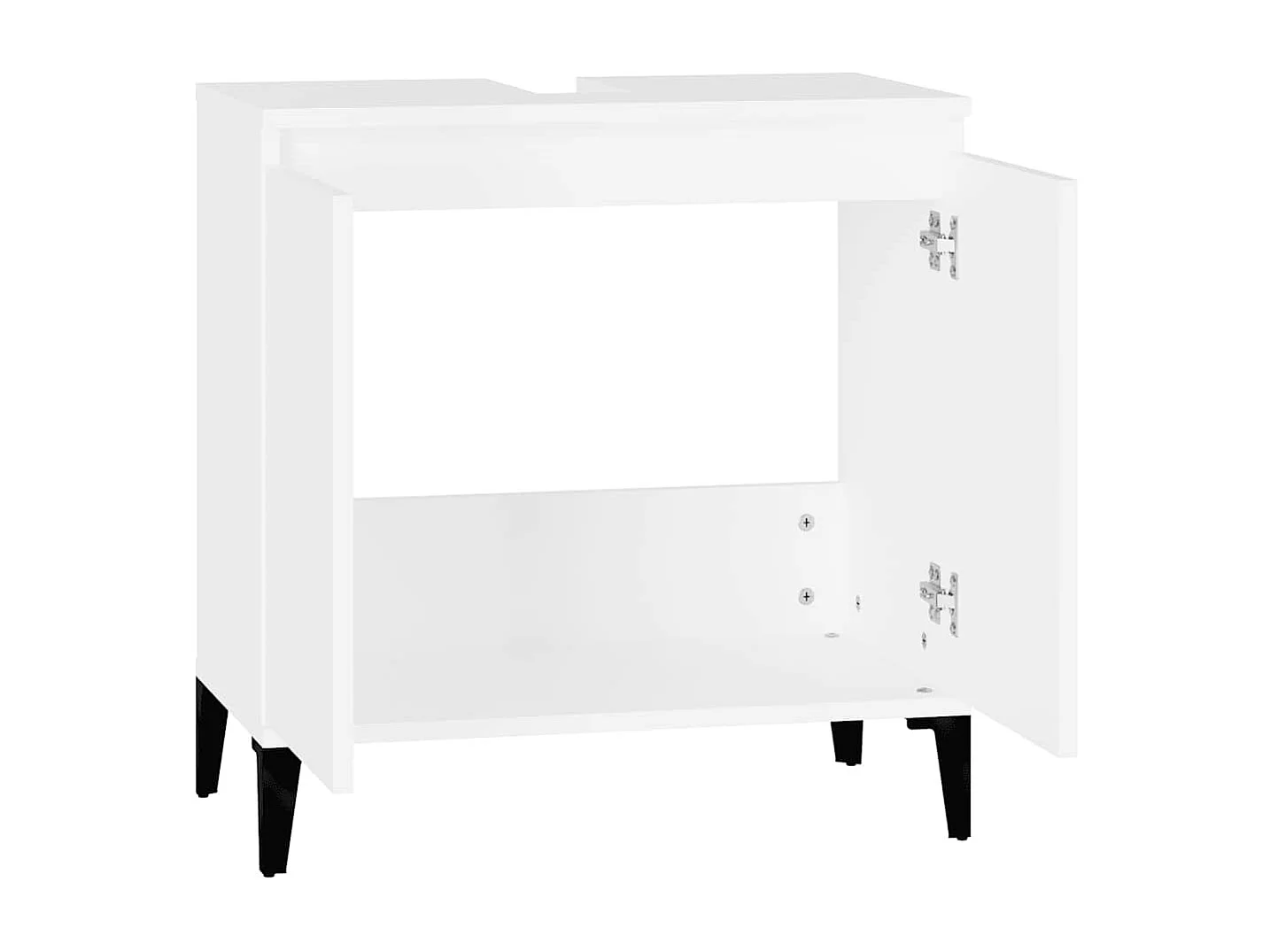 Armário de lavatório 58x33x60 cm derivados de madeira branco