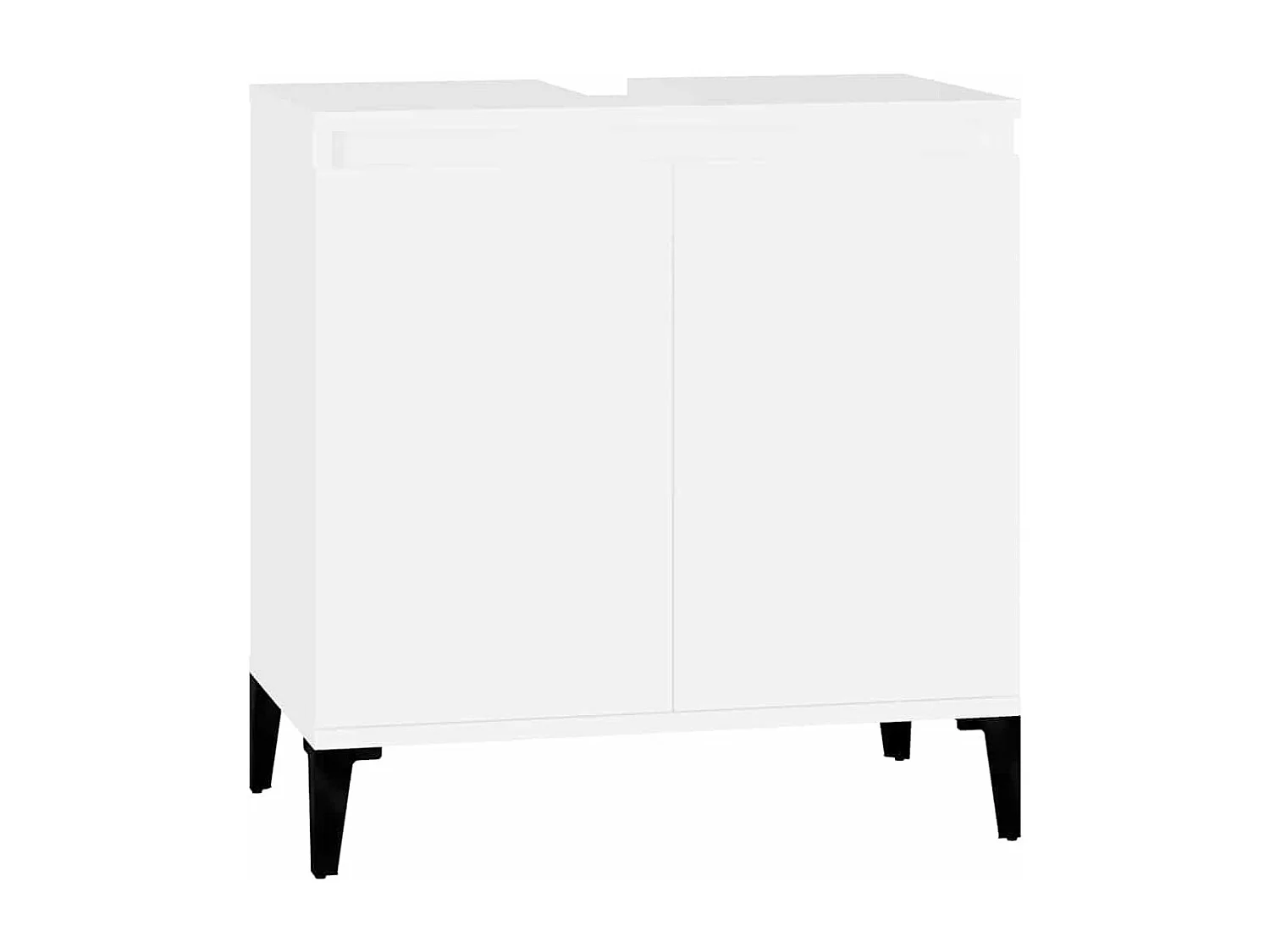 Armário de lavatório 58x33x60 cm derivados de madeira branco