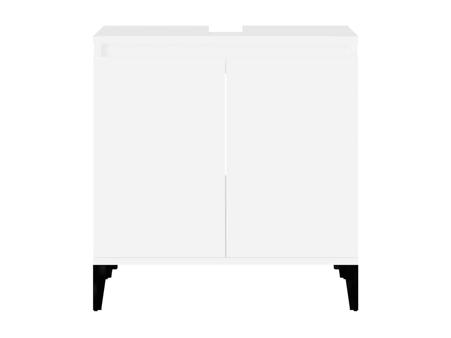 Armário de lavatório 58x33x60 cm derivados de madeira branco