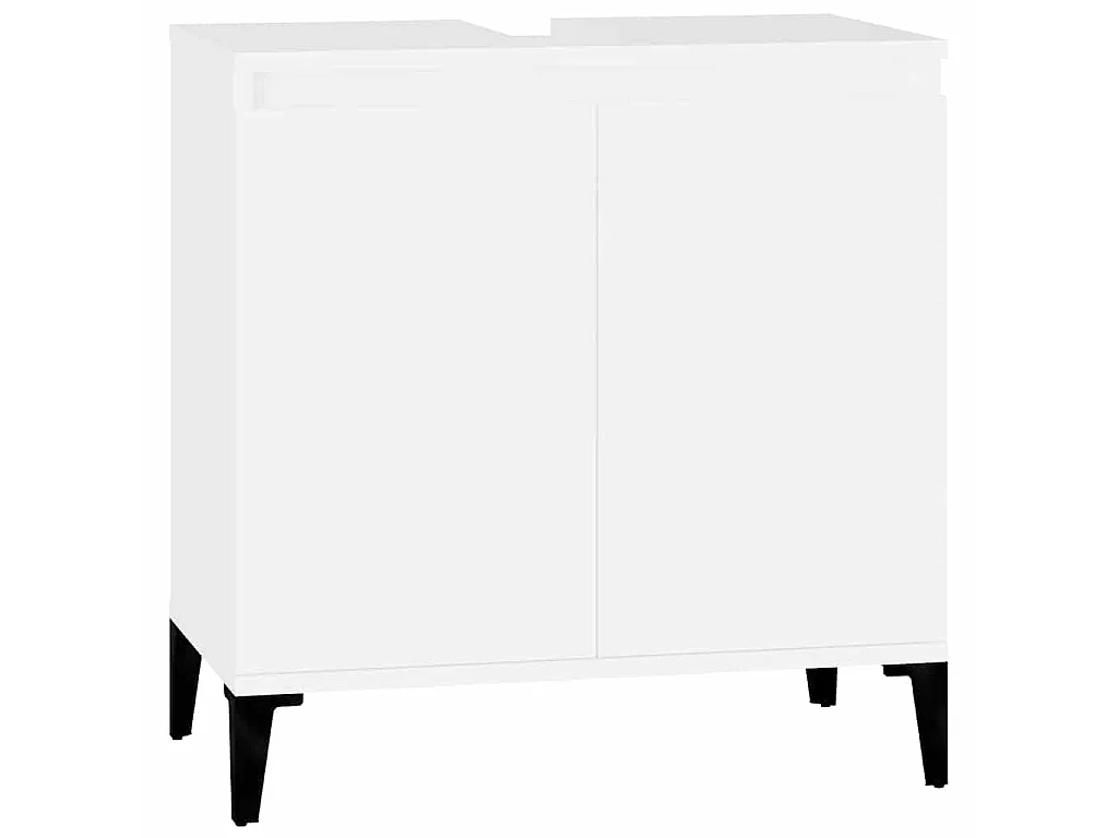 Wastafelkast 58x33x60 cm bewerkt hout wit