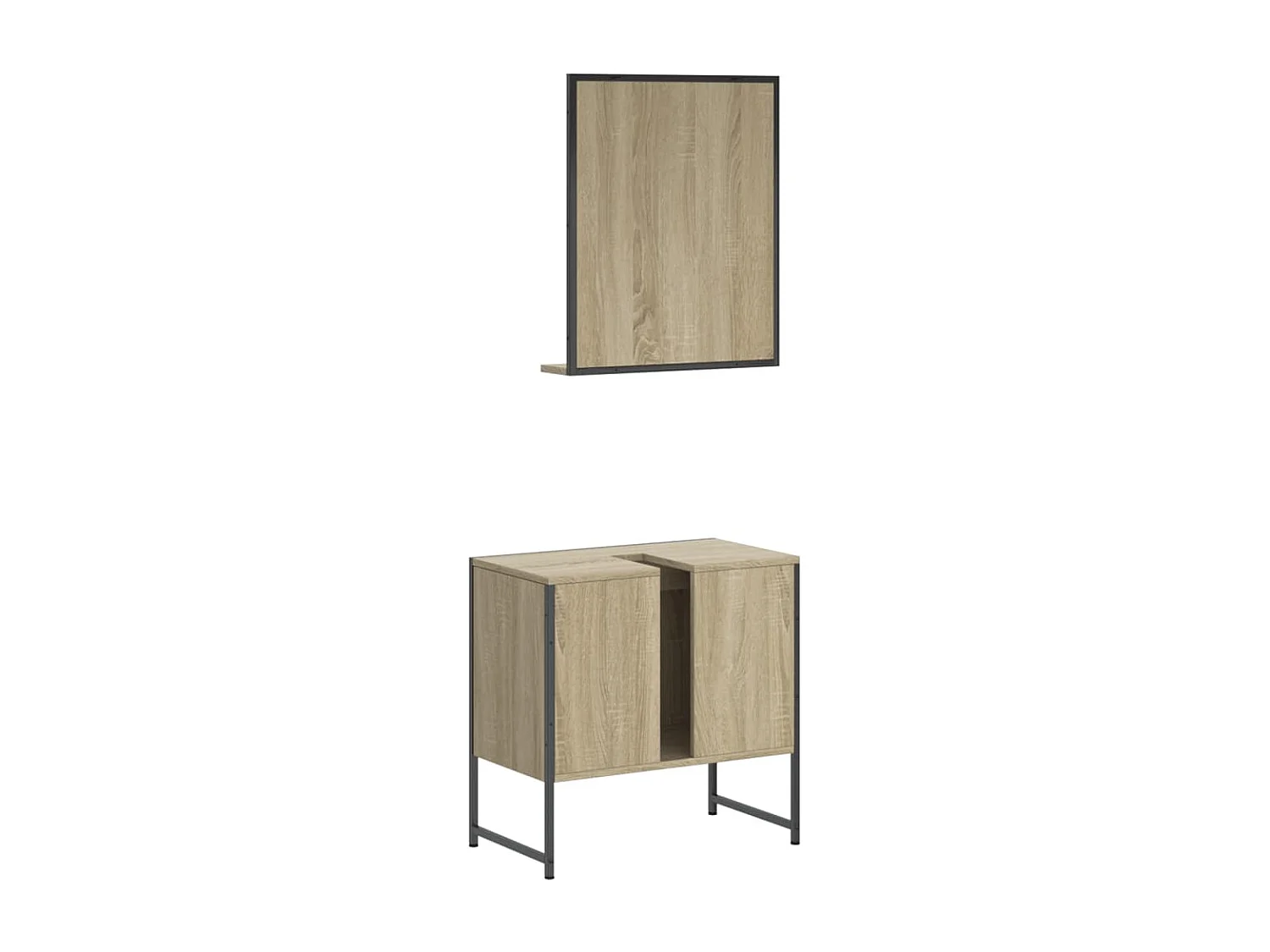 Ensemble d'armoires de salle de bain 2 pcs chêne sonoma