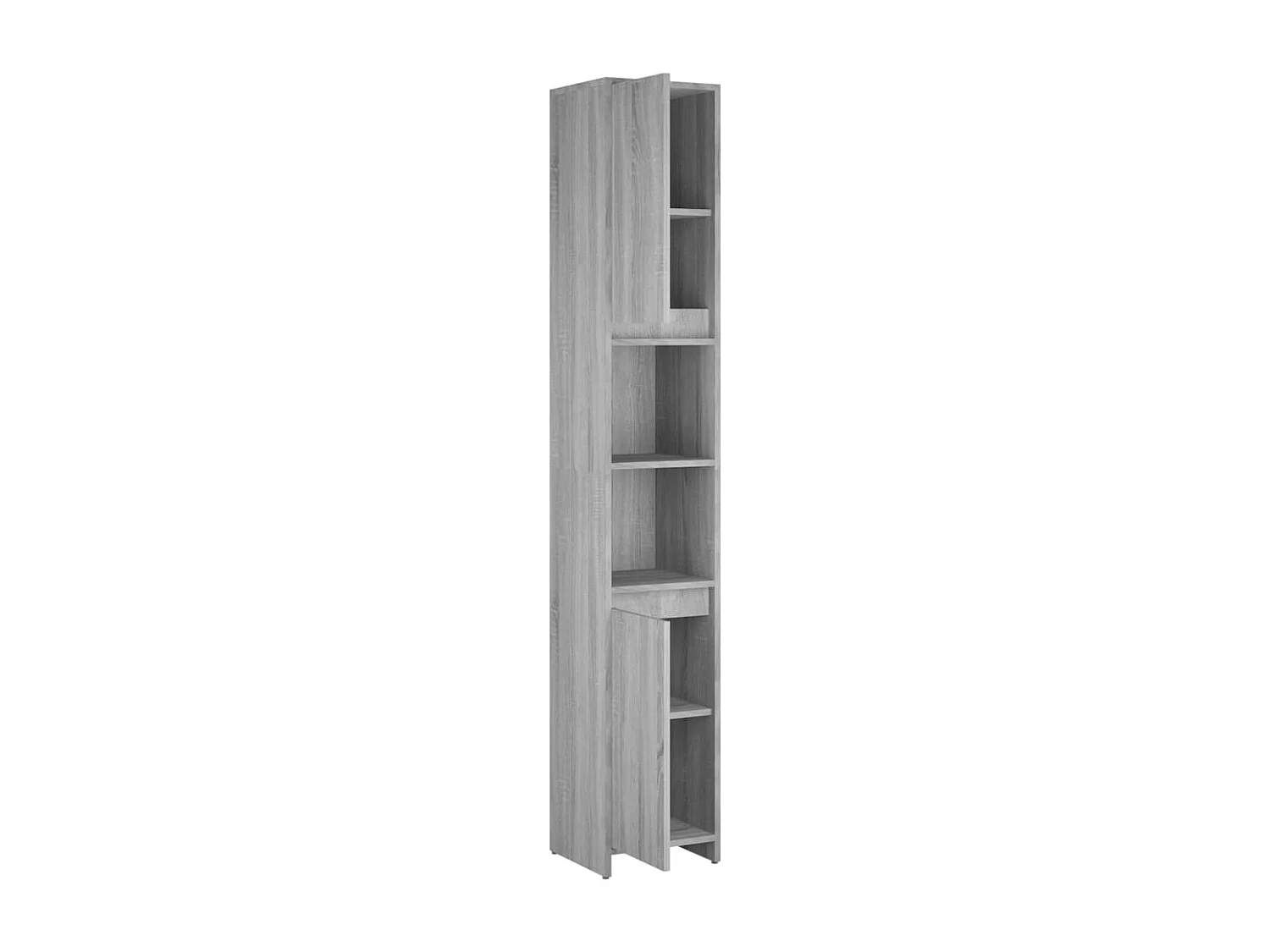 Armário WC 30x30x183,5 cm derivados de madeira cinzento sonoma