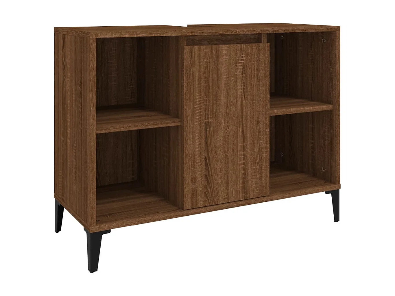 Meuble d'évier chêne marron 80x33x60 cm bois d'ingénierie