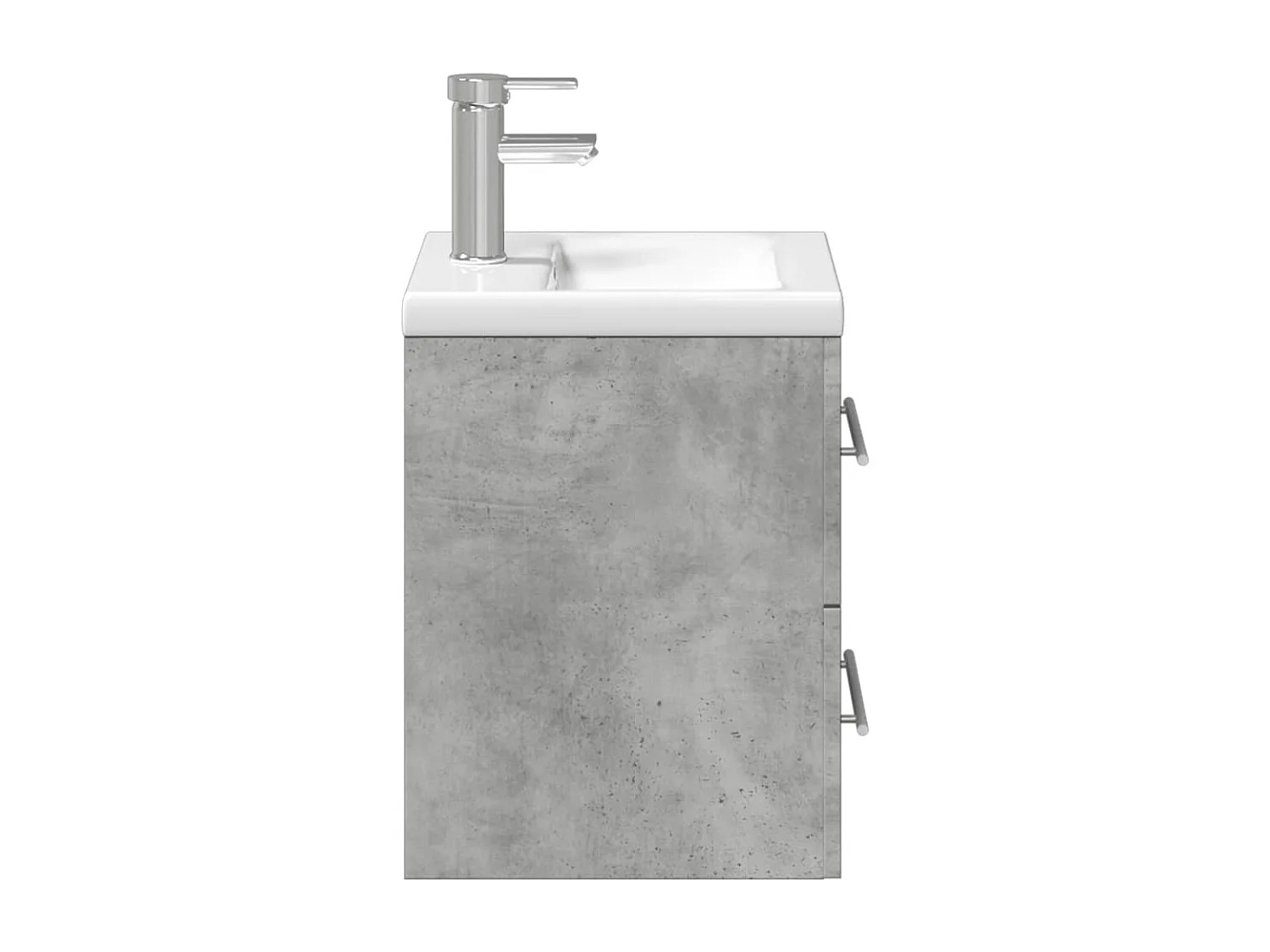 Wastafelkast met ingebouwde wasbak betongrijs