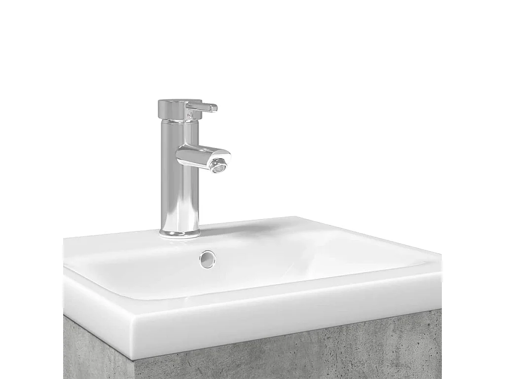 Wastafelkast met ingebouwde wasbak betongrijs