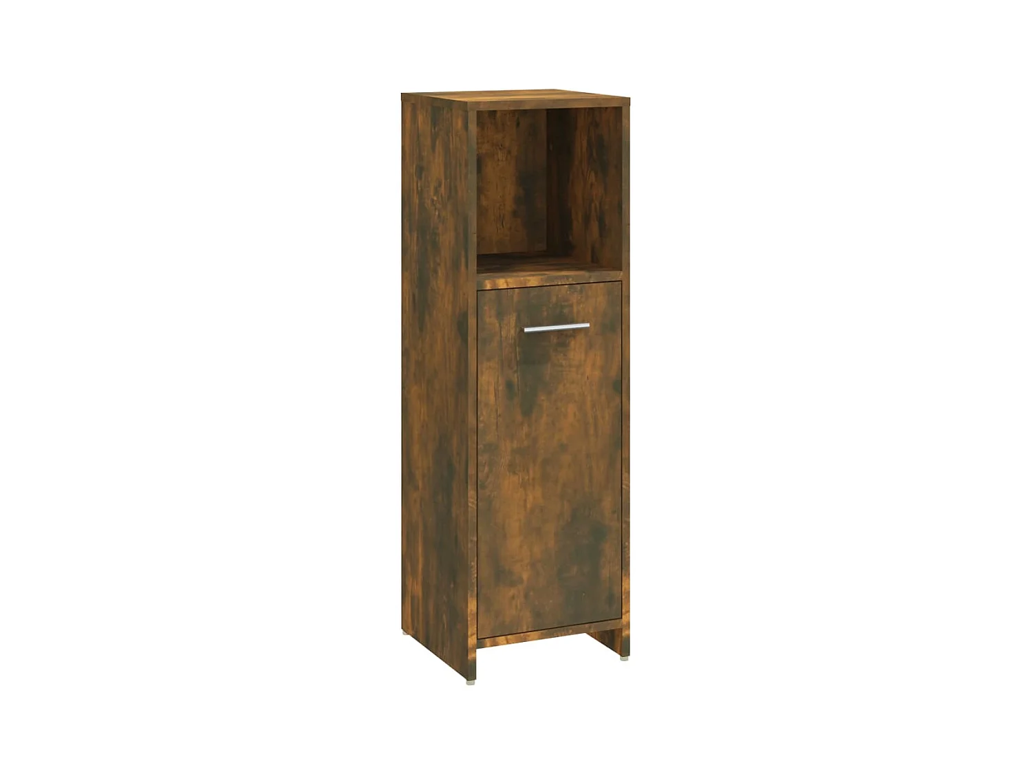 Armadietto Bagno Rovere Fumo 30x30x95 cm in Legno Multistrato