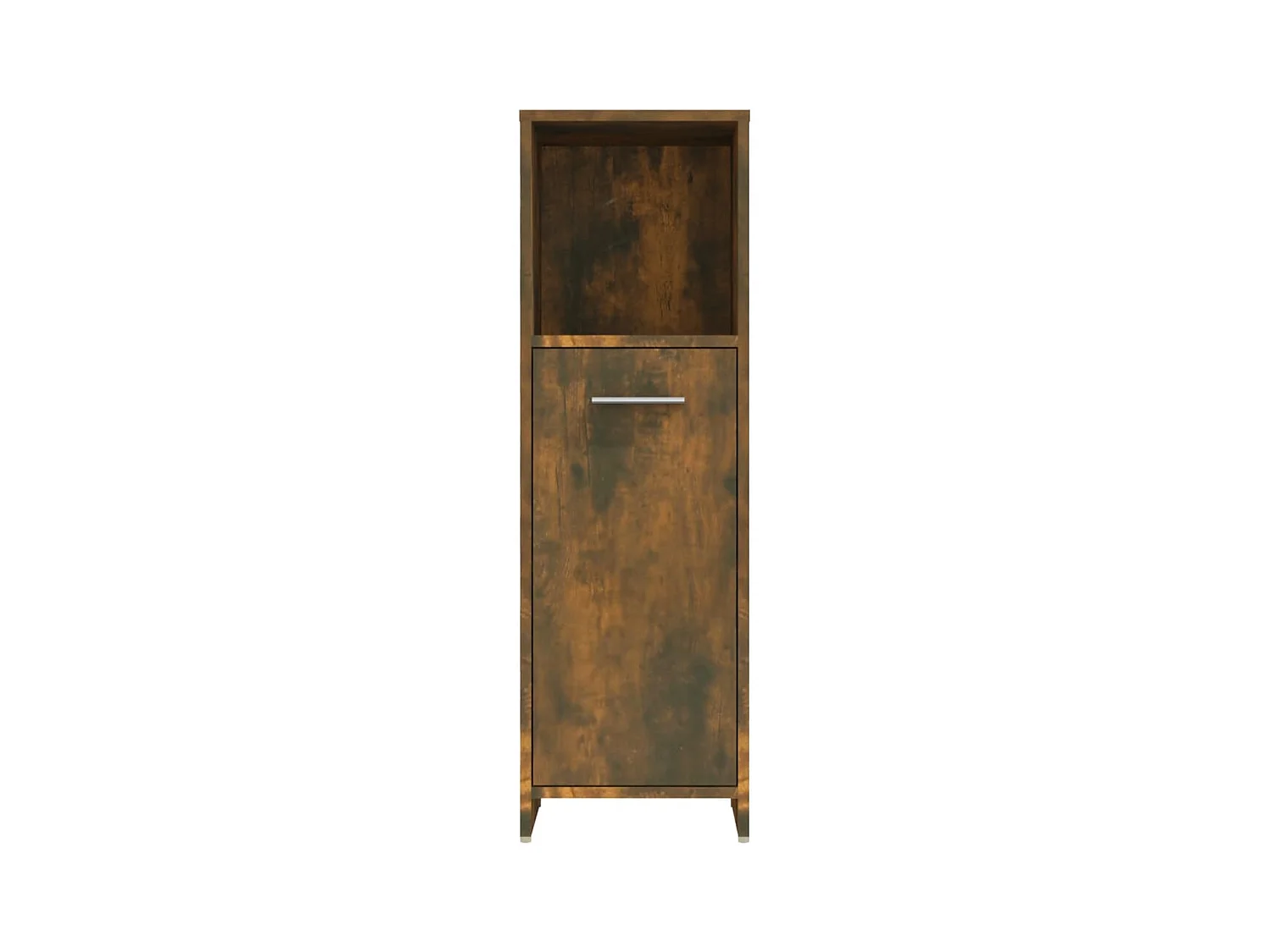 Armadietto Bagno Rovere Fumo 30x30x95 cm in Legno Multistrato