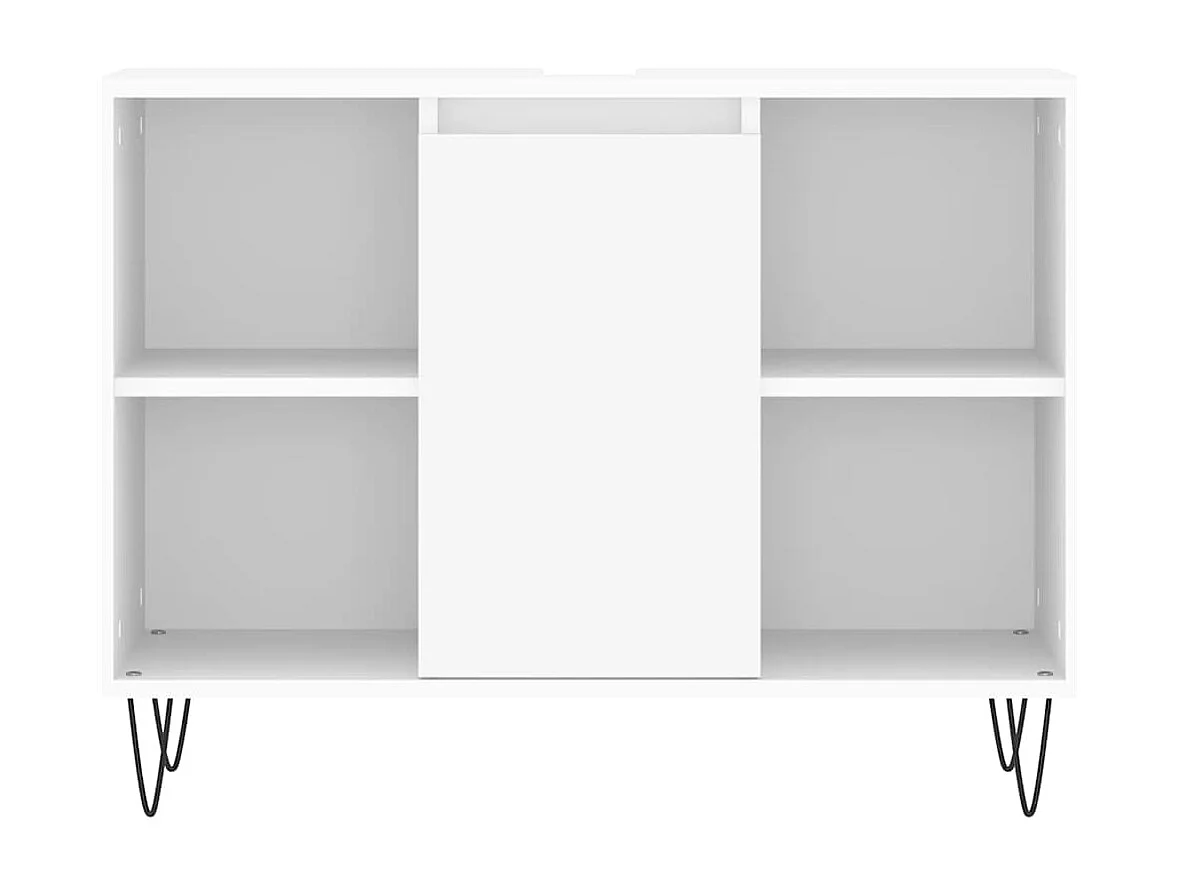 Badkamerkast 80x33x60 cm bewerkt hout wit