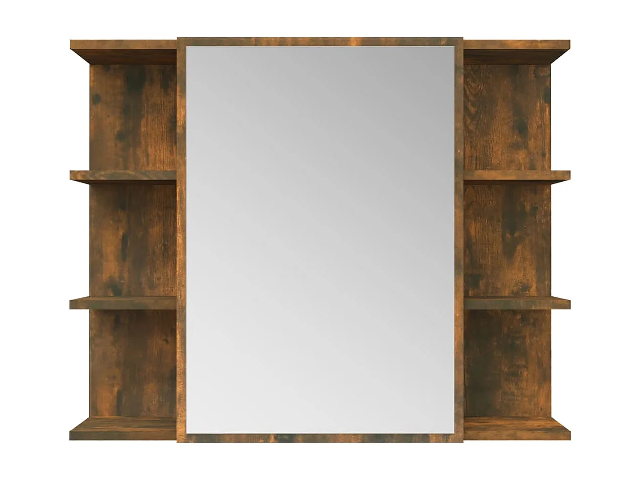 Badkamerspiegelkast 80x20,5x64 cm bewerkt hout gerookt eiken