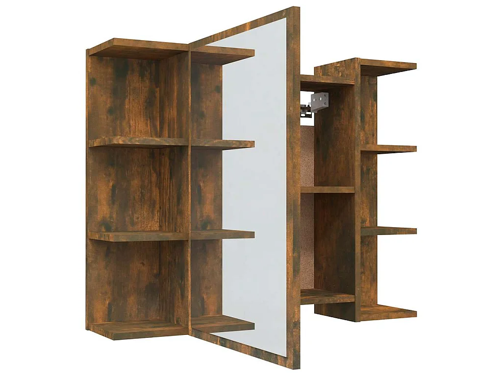 Bad-Spiegelschrank Räuchereiche 80x20,5x64 cm Holzwerkstoff