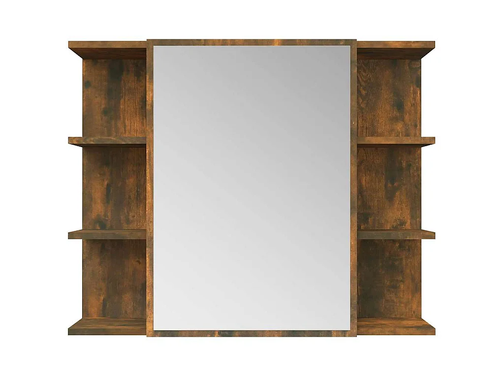 Bad-Spiegelschrank Räuchereiche 80x20,5x64 cm Holzwerkstoff