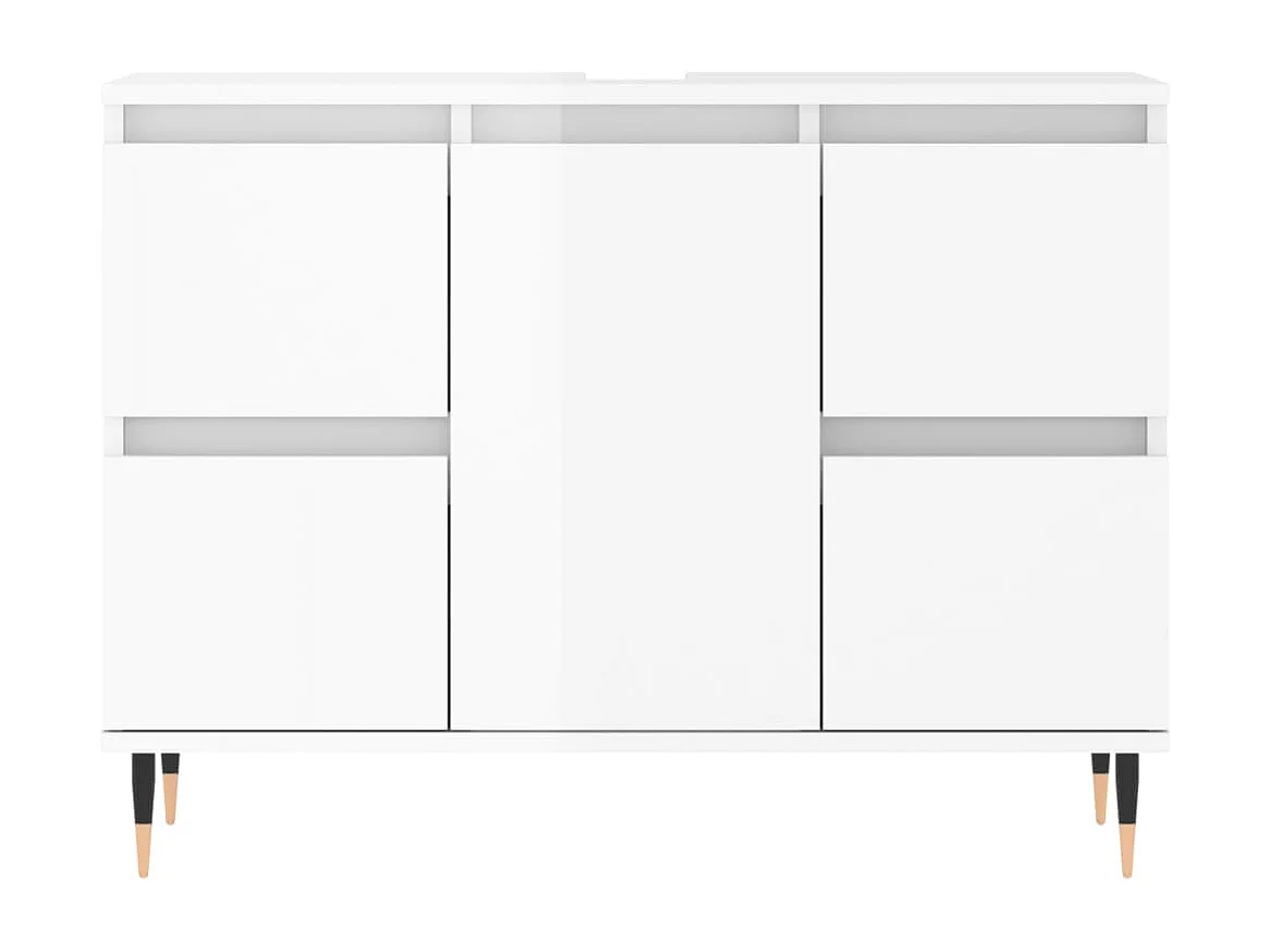 Armoire de salle de bain blanc brillant 80x33x60 cm