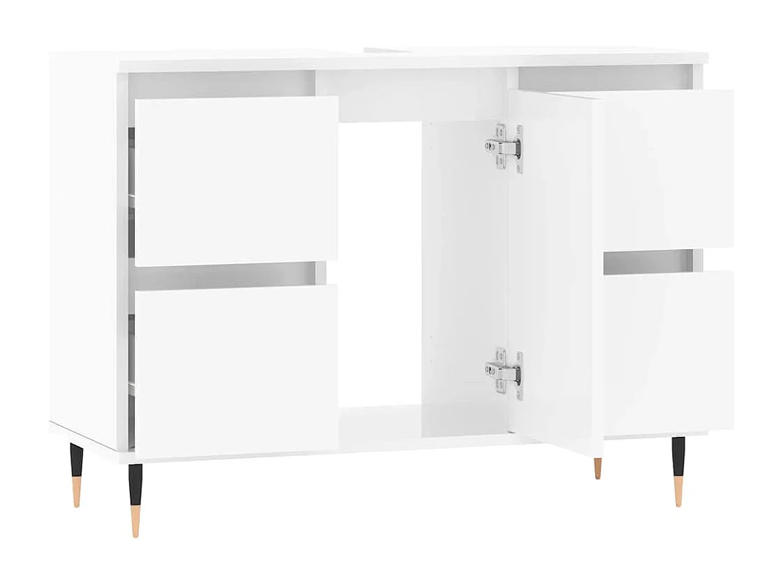 Armoire de salle de bain blanc brillant 80x33x60 cm