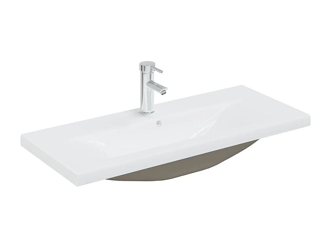 Ensemble de meubles de salle de bain Blanc brillant Aggloméré
