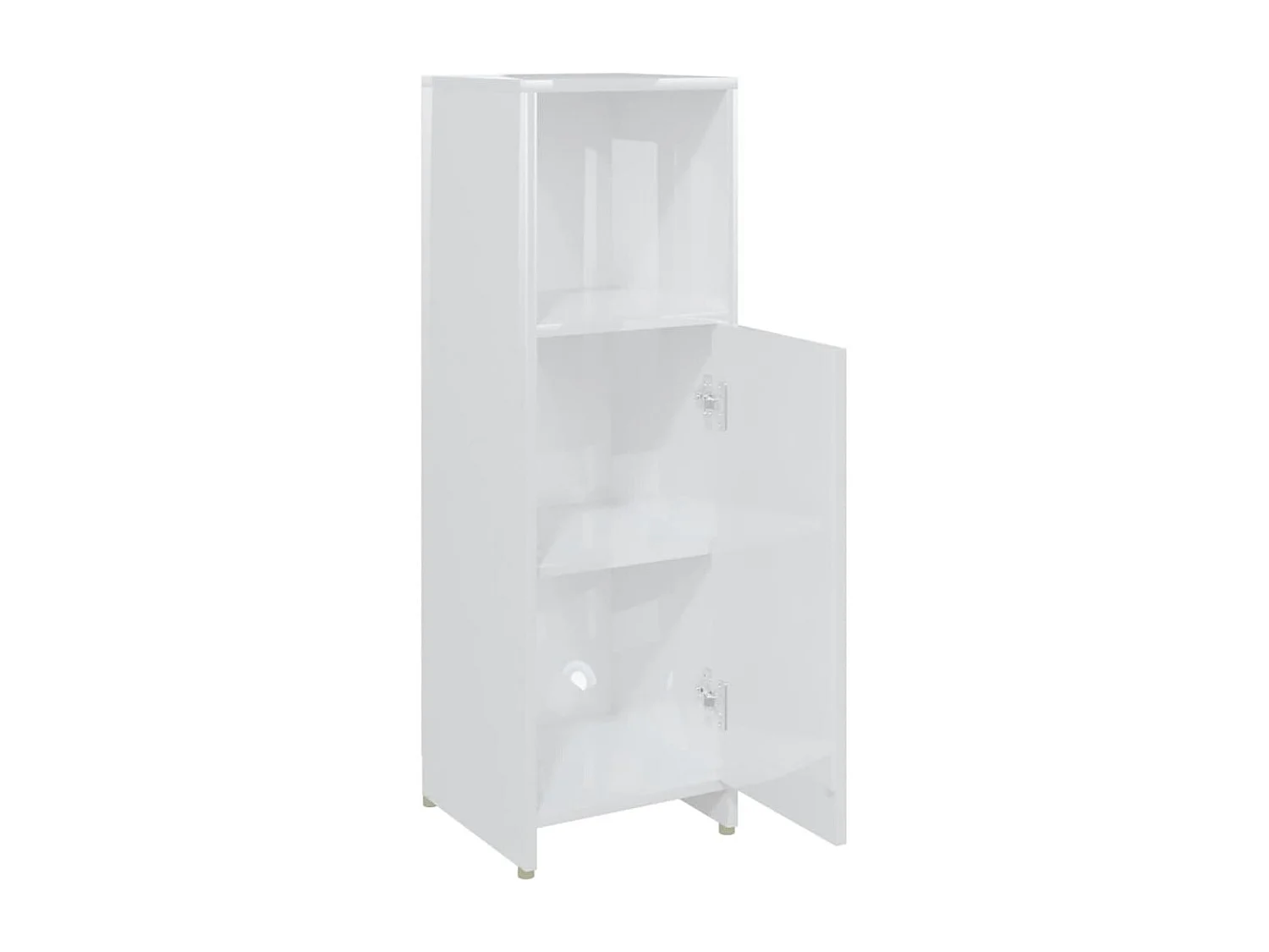 Armoire de salle de bain Blanc brillant 30x30x95 cm