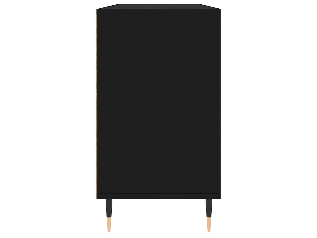 Armoire de salle de bain noir 80x33x60 cm bois d'ingénierie