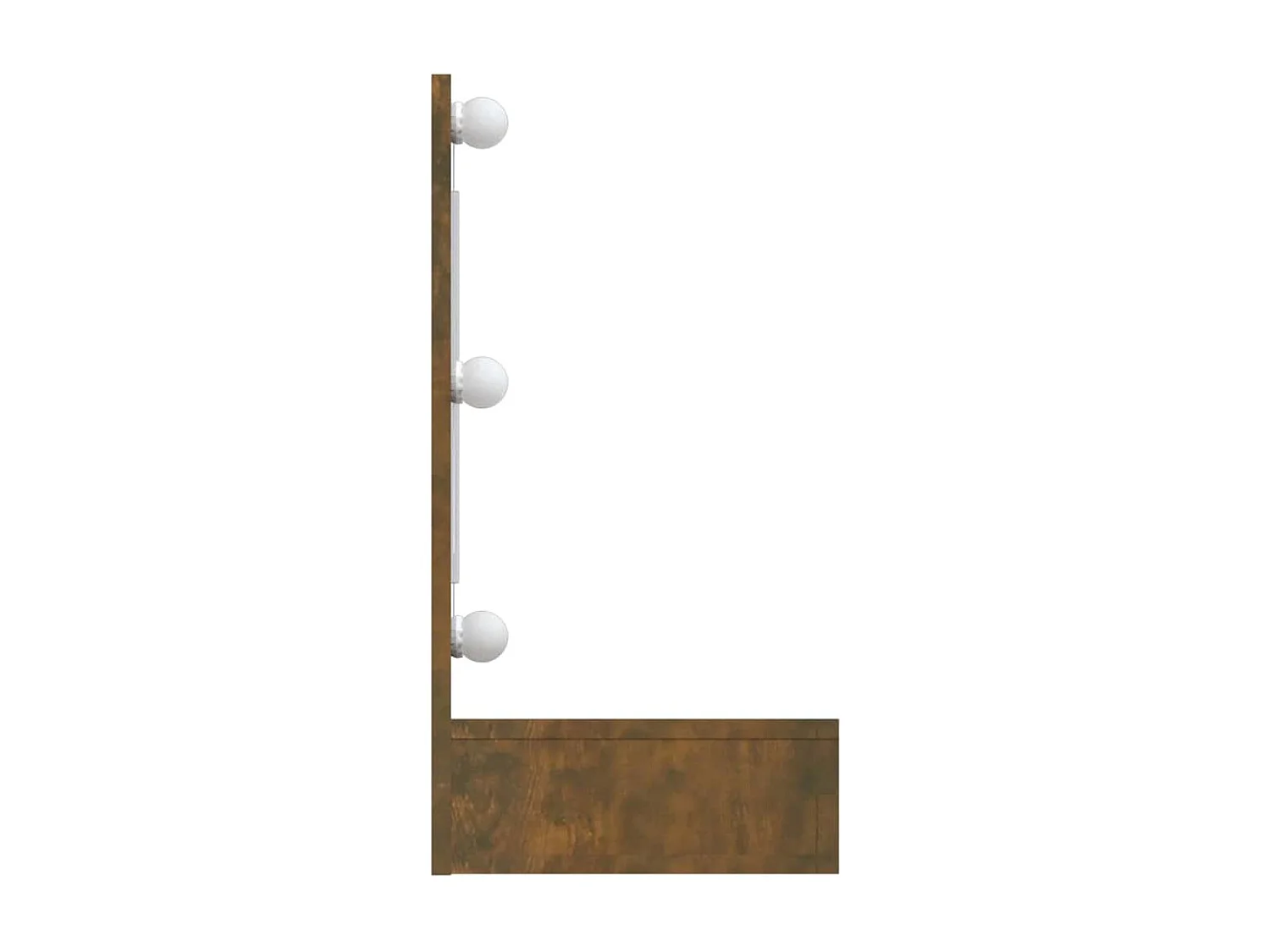 Armoire à miroir avec LED Chêne fumé 90x31,5x62 cm