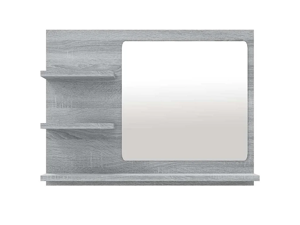 Espelho WC 60x10,5x45 cm derivados de madeira cinzento sonoma