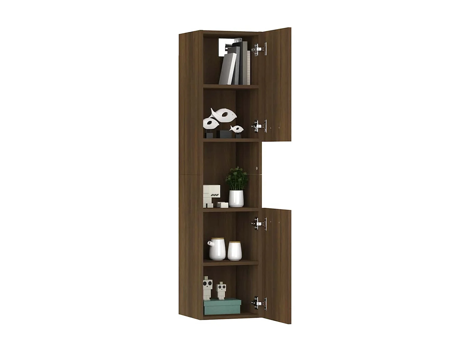 Armoire de bain Chêne marron 30x30x130 cm Bois d'ingénierie