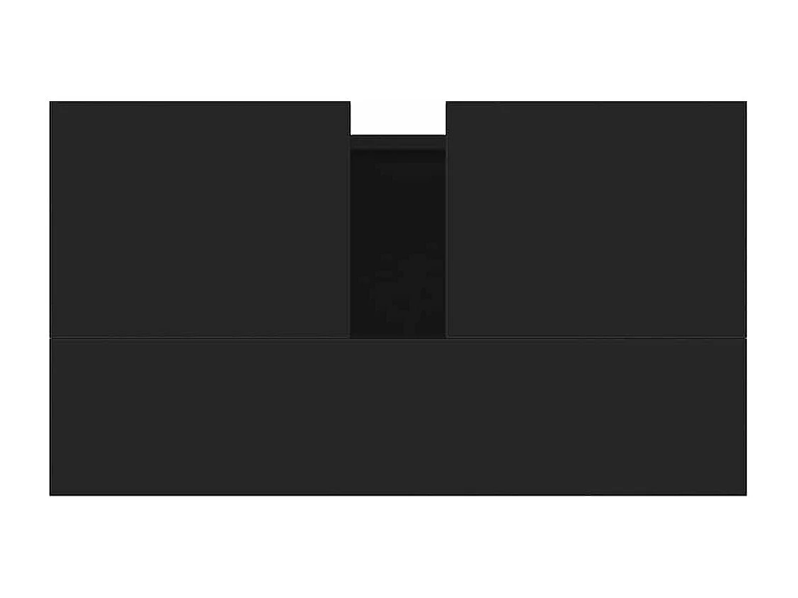 Badschrank Schwarz 58x33x60 cm Holzwerkstoff