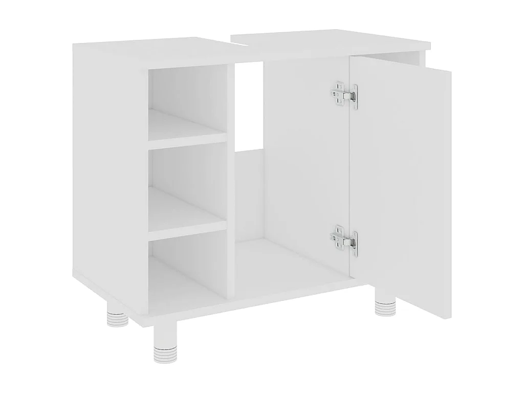 Armoire de salle de bain Blanc 60x32x53,5 cm Bois d'ingénierie