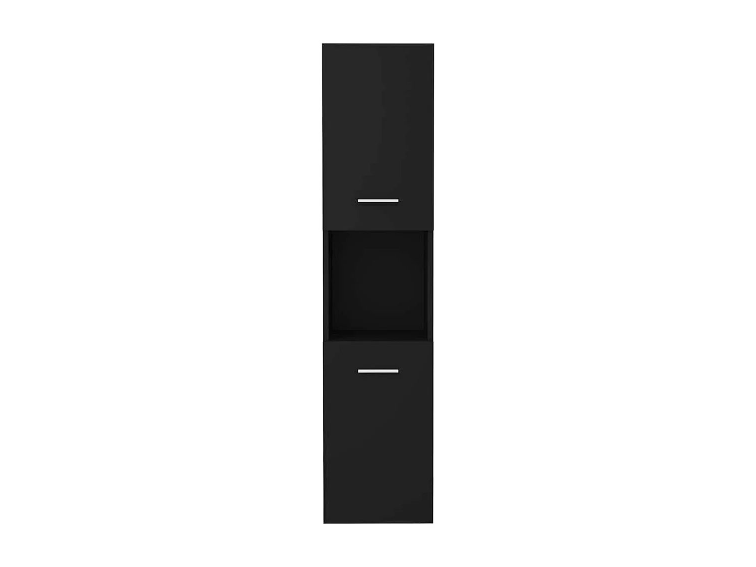 Armoire de salle de bain Noir 30x30x130 cm Bois d’ingénierie