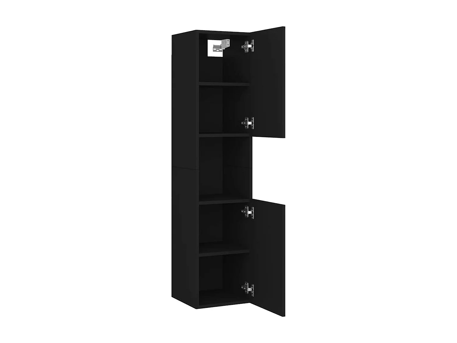 Armoire de salle de bain Noir 30x30x130 cm Bois d’ingénierie