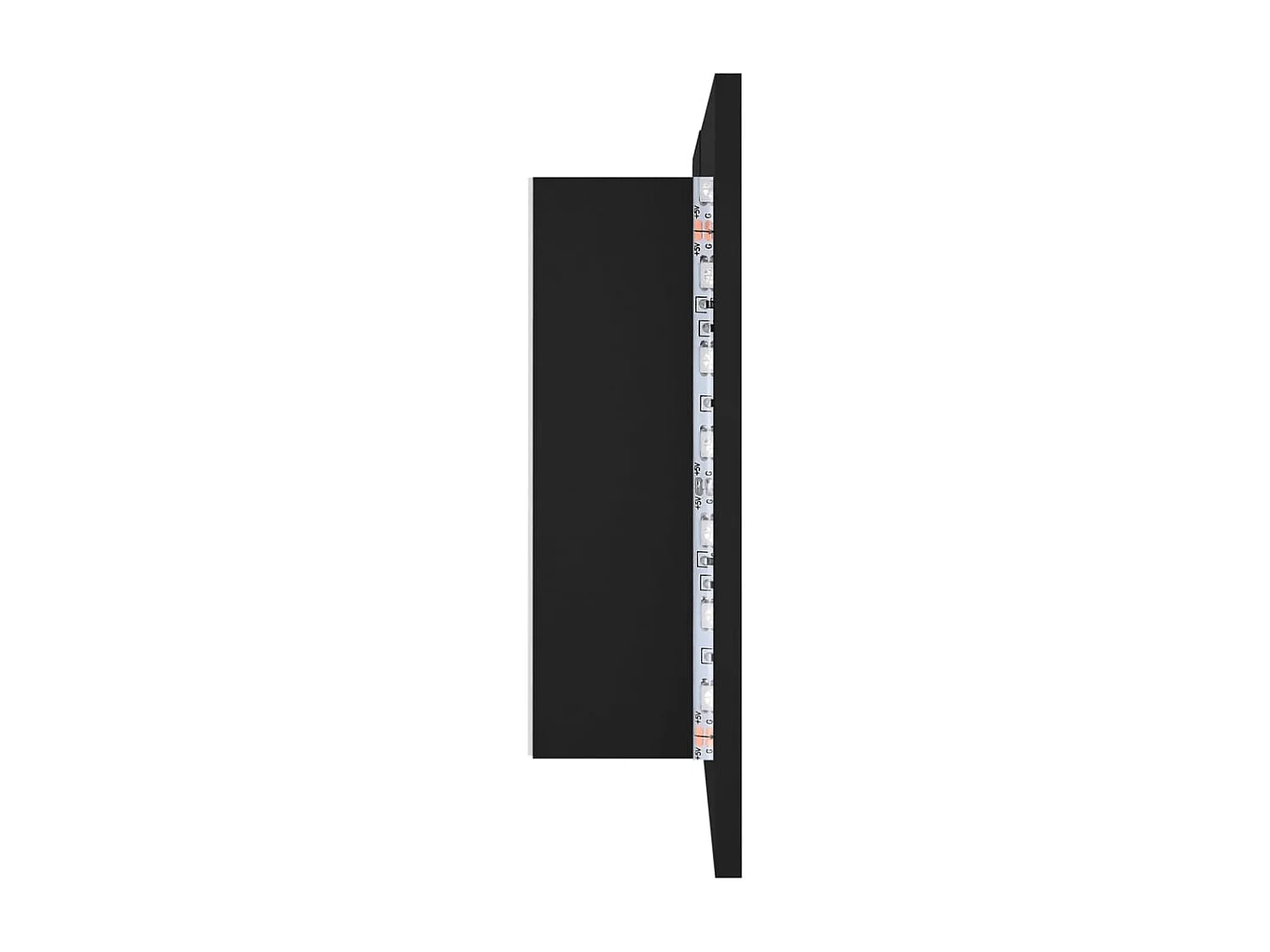 Armoire à miroir de salle de bain LED Noir 80x12x45 Acrylique