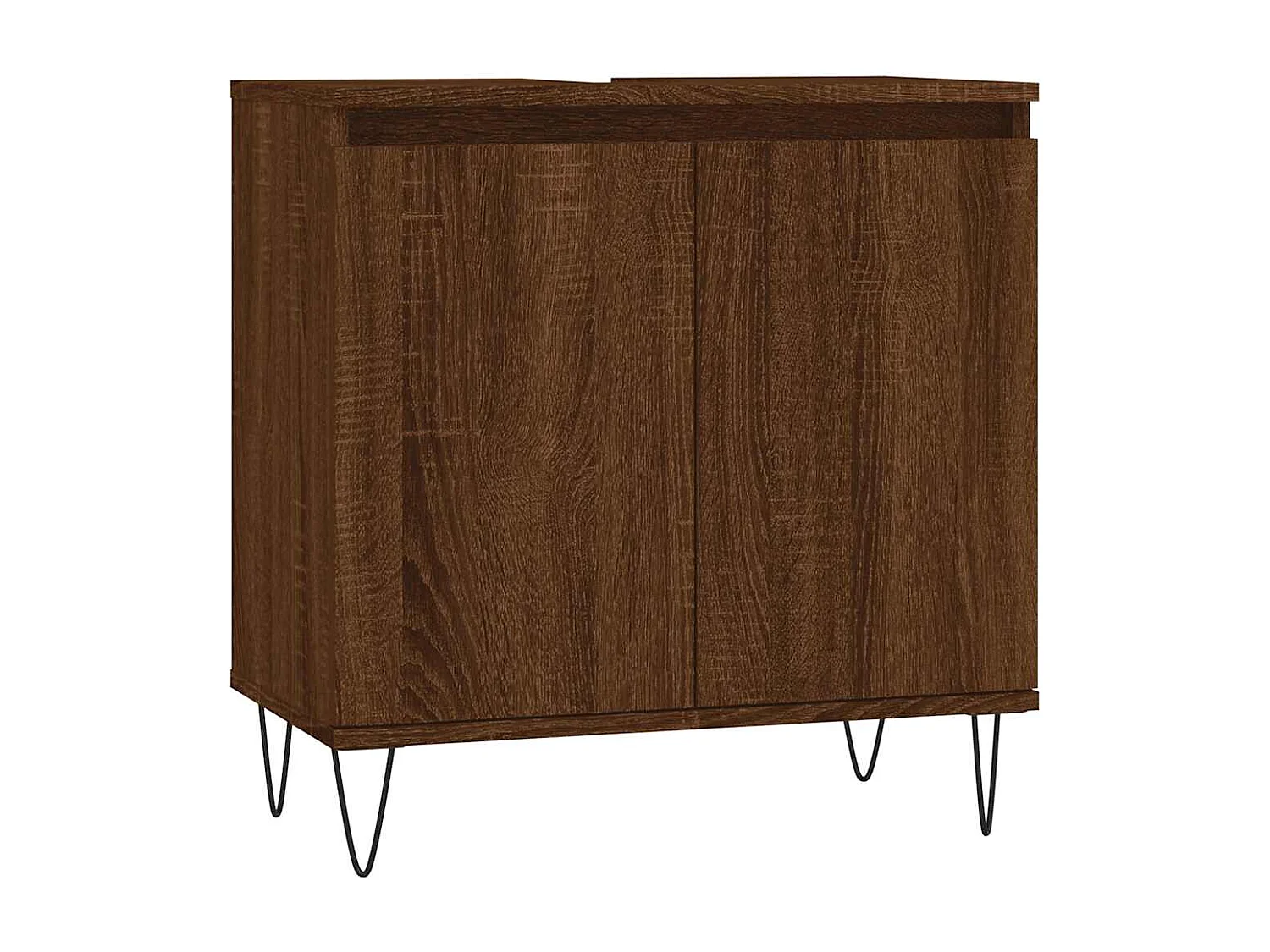 Armoire de bain chêne marron 58x33x60 cm bois d'ingénierie