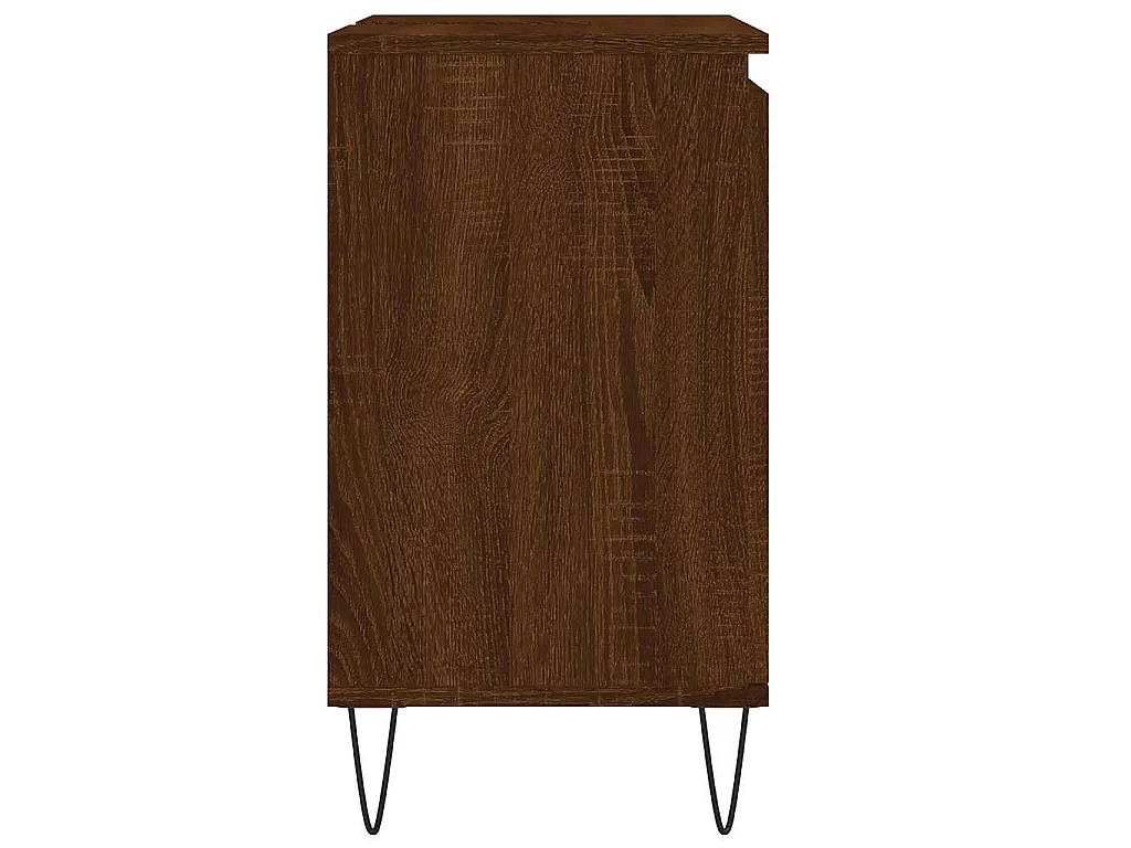 Armadietto Bagno Rovere Marrone 58x33x60cm in Legno Multistrato