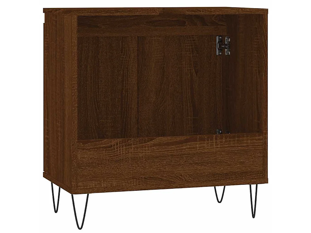 Armadietto Bagno Rovere Marrone 58x33x60cm in Legno Multistrato