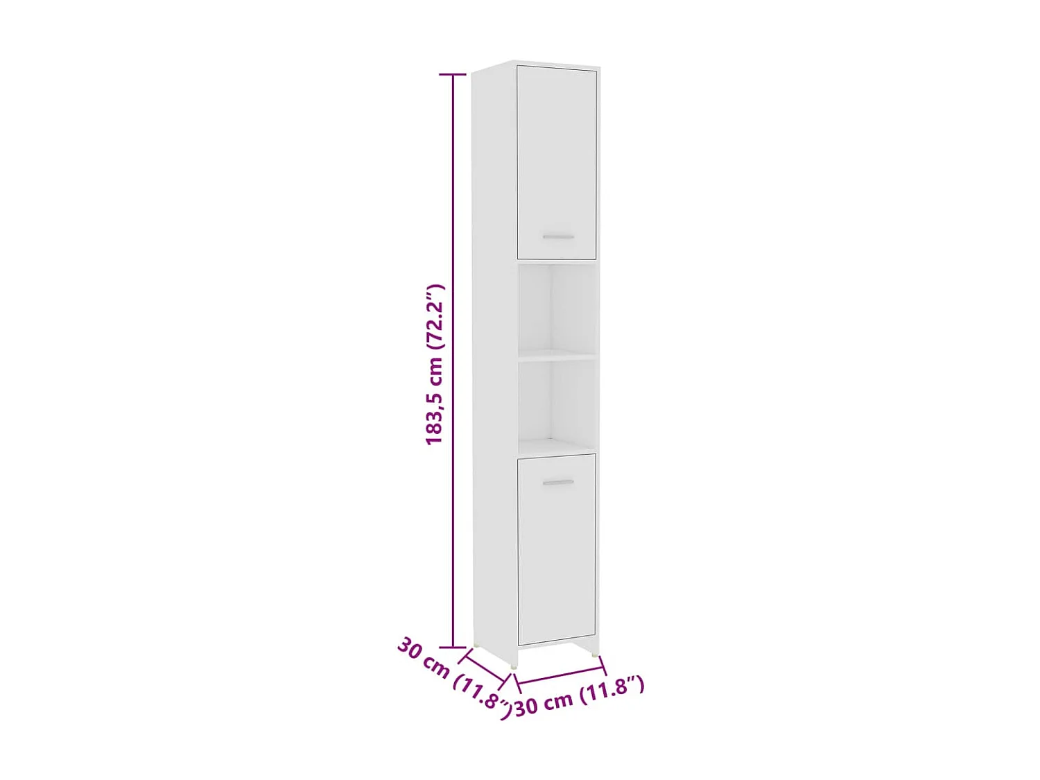Ensemble de meubles salle de bain 4 pcs blanc bois d’ingénierie