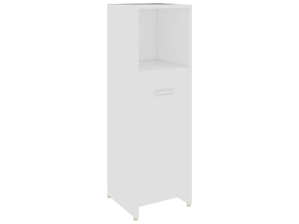 Set Mobili da Bagno 4 pz Bianco in Legno Multistrato
