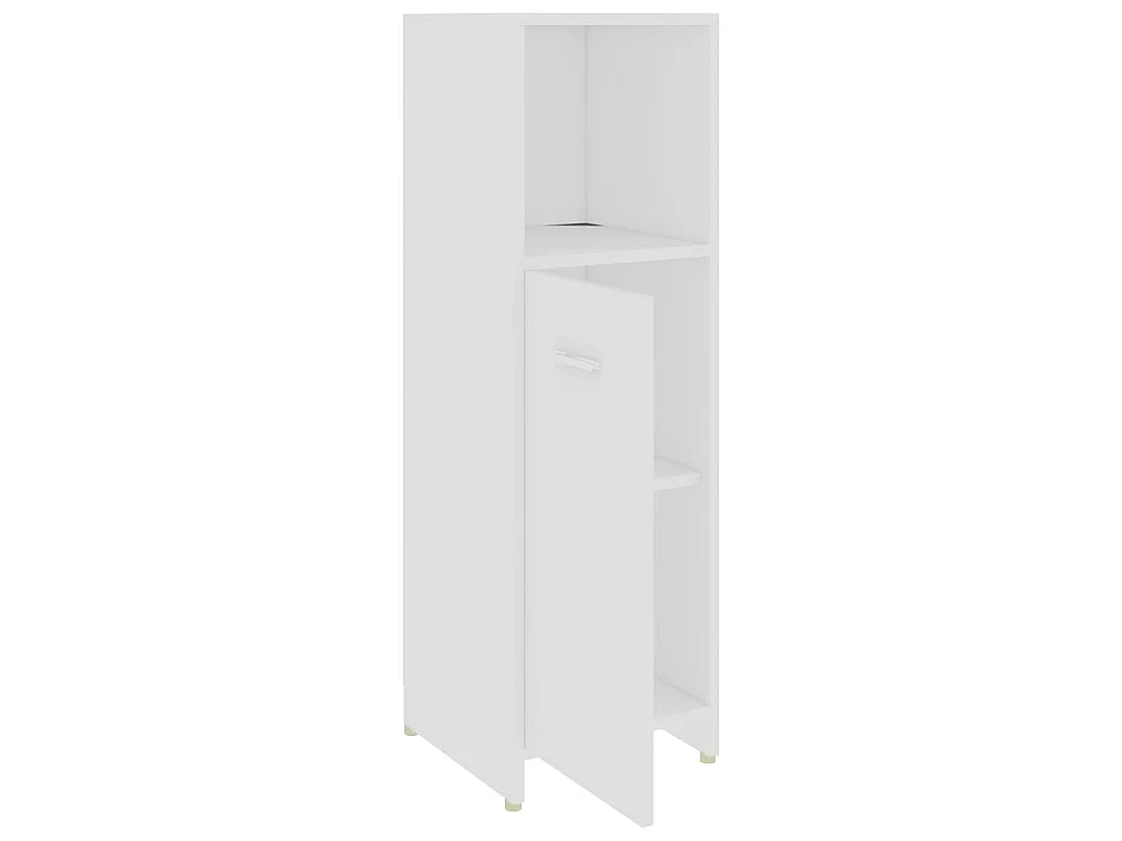 Set Mobili da Bagno 4 pz Bianco in Legno Multistrato