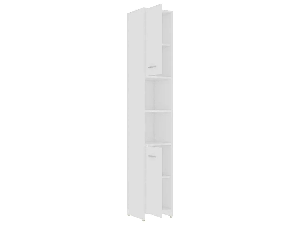 Set Mobili da Bagno 4 pz Bianco in Legno Multistrato