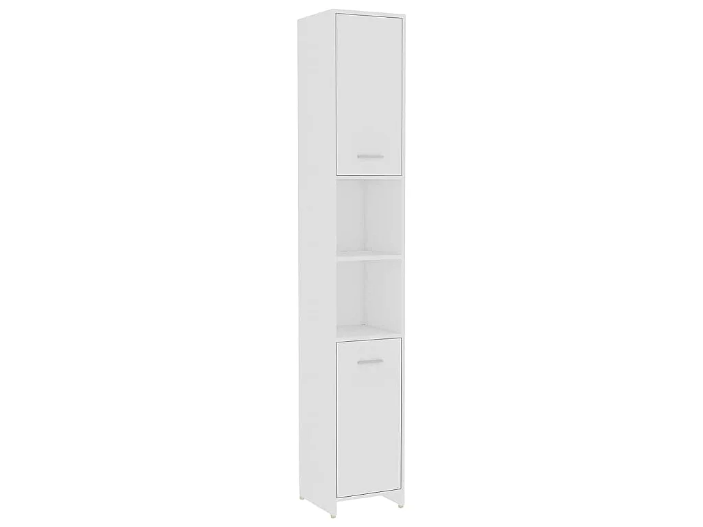 Set Mobili da Bagno 4 pz Bianco in Legno Multistrato