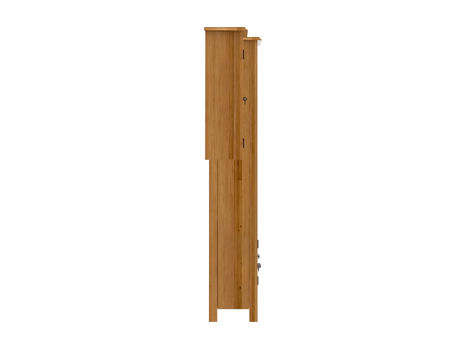 Set Mobili da Bagno 2 pz in Legno Massello di Pino