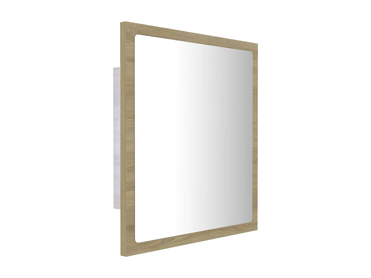 Miroir LED de salle de bain Chêne sonoma 40x8,5x37 cm Acrylique