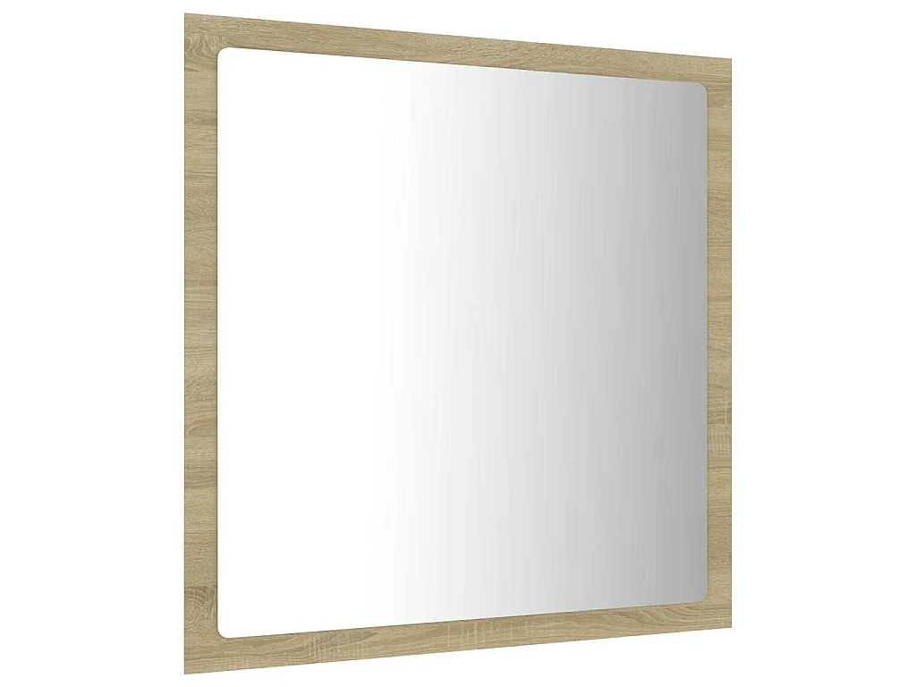 Miroir LED de salle de bain Chêne sonoma 40x8,5x37 cm Acrylique