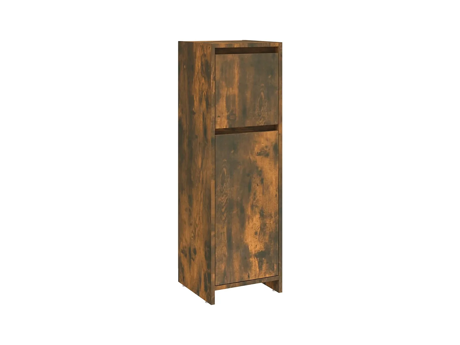 Badkamerkast 30x30x95 cm bewerkt hout gerookt eikenkleurig