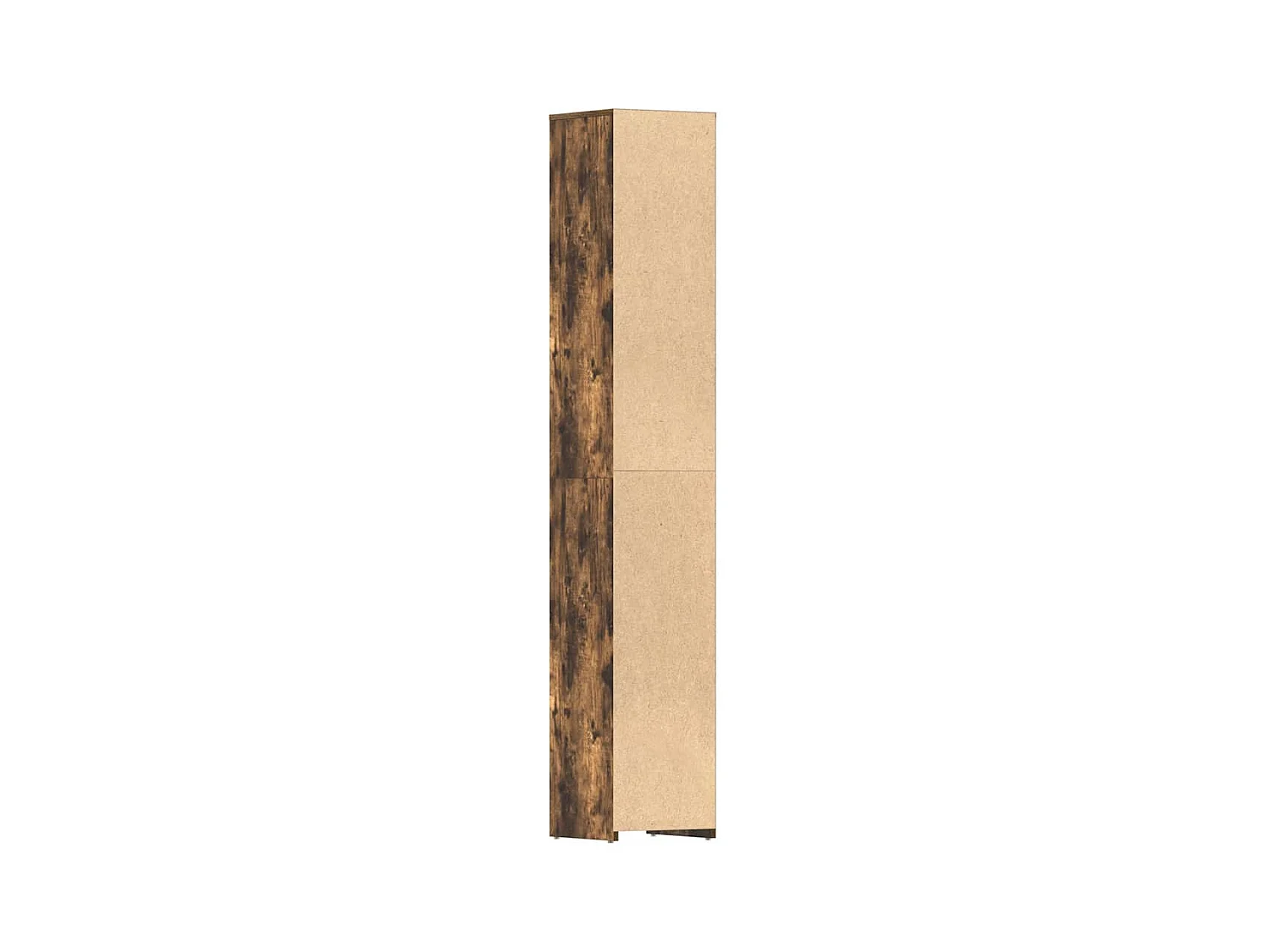 Badkamerkast 30x30x183,5 cm bewerkt hout gerookt eikenkleurig